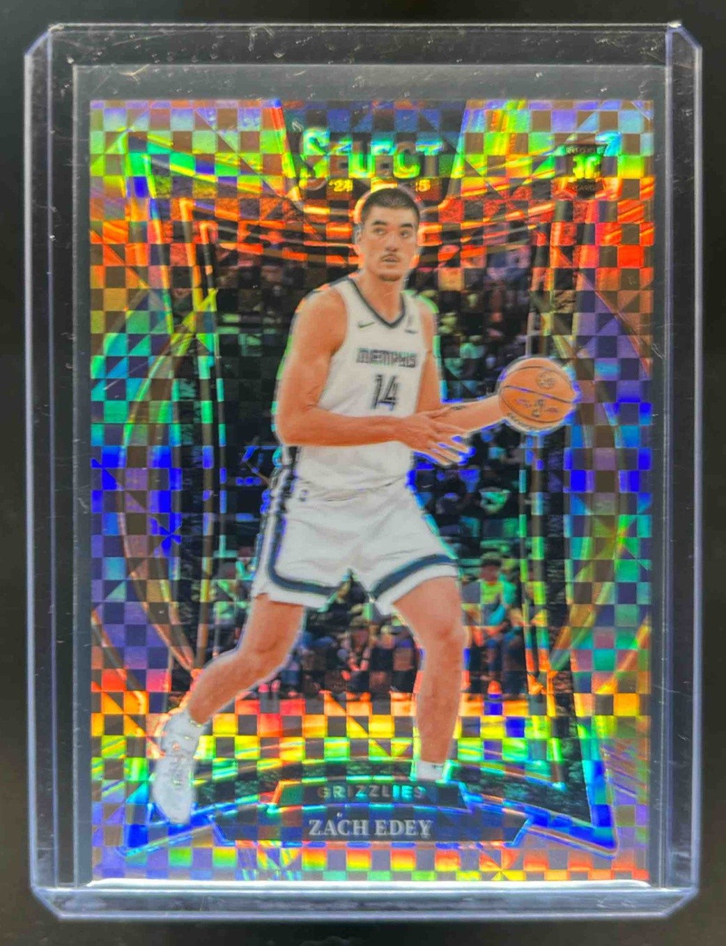 2024-25 Panini Select Zach Edey Concourse Bronze Checker Prizm RC #/49 Grizzlies