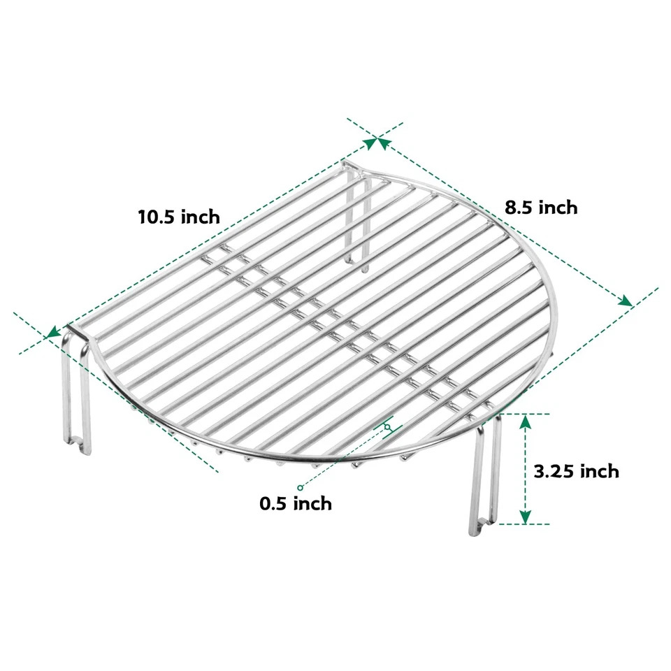 VANKEY Grill Expander for Kamado Joe JR, All-in-one Stainless Cooking Grate - Image 2 of 4