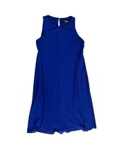 Ralph Lauren Shift Dress Womens Navy Blue Round Neck Sleeveless Designer 4
