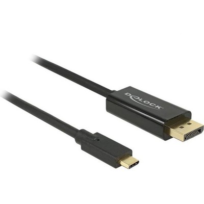Delock USB Typ-C Stecker  DisplayPort Stecker (DP Alt Mode) 4K, 60Hz, 1m, schwa