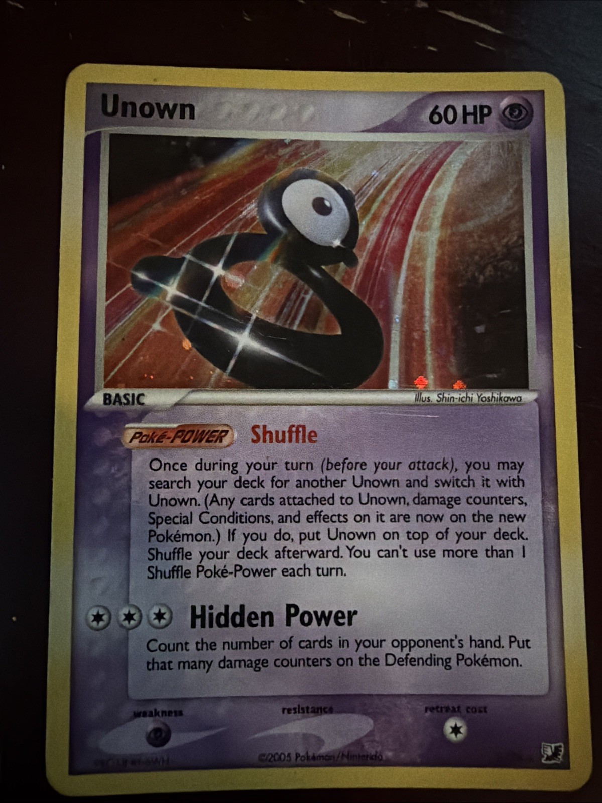 2005 Pokemon Unown B EX Unseen Forces #B/28 Holo