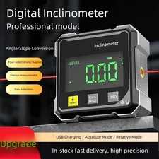 4-side Magnetic Laser Inclinometer Protractor Digital Electronic Level Measuring