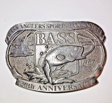 Bass Fish Fishing Anglers Sportsman Society 1967-97 30th Anniversary Belt Buckle