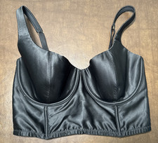 Sujetador Victoria's Secret satinado, aspecto húmedo Bustier cuerpo de encaje transparente de Victoria talla 34DD