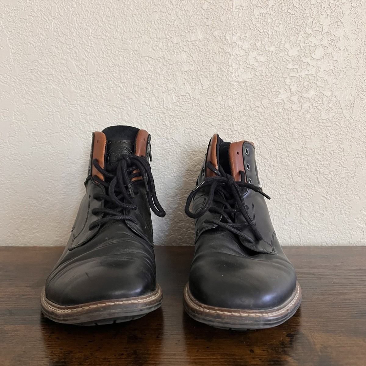 BULLBOXER Biltmore Mens Black/cognac Leather Boots | eBay