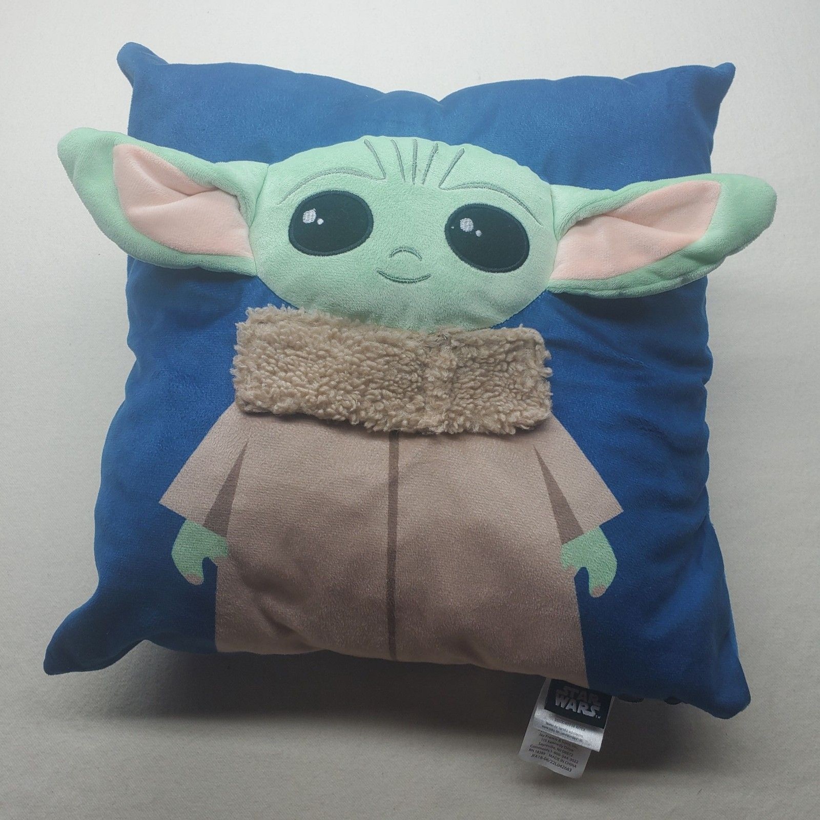 Star Wars Grogu Plush Pillow 15x15 • Baby Yoda Decorative Throw Cushion