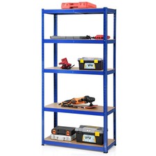 Multipurpose Display Stand 5 Shelf Storage Rack Garage Shelving Unit-Navy