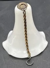 Victorian White Milk Glass Hanging Smoke Bell Ruffled Oil Lamp Shade 4 1/4”