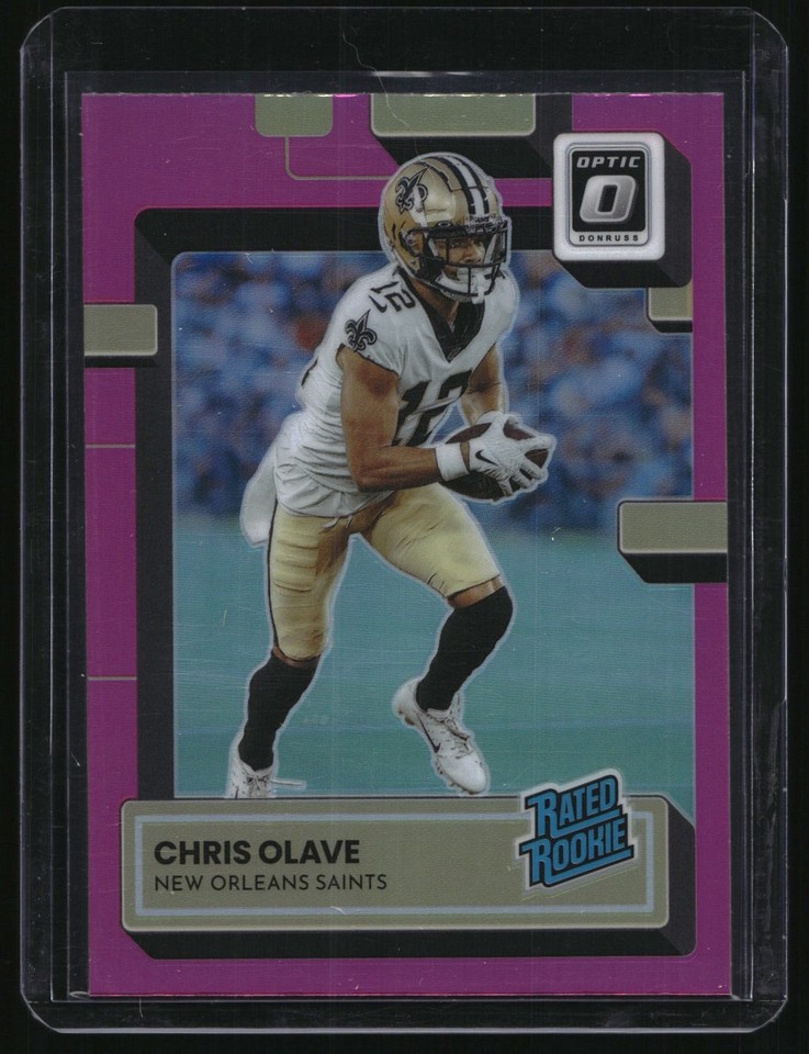 2022 Donruss Optic Chris Olave #209 Pink New Orleans Optic Chris Olave #209 Pink RC New Orleans Saints