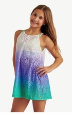 NWT girls Justice swim suit cover up sz L 12/14 . Free ship 71