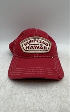 Malibu Shirts Mens Red Cotton Blend Surf Club Hawaii Baseball Cap One Size