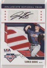 2019 Panini USA Baseball Stars & Stripes Jerseys Prime /25 Tanner Burns Auto tj1