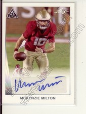 mckenzie milton rc rookie draft auto autograph fsu seminoles noles college #/5