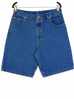 Faded Glory Denim Bermuda Shorts Herren W34 blau Vintage Freizeit Sommer