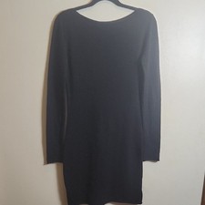Wool Cashmere Blend Knit Dress, Black
