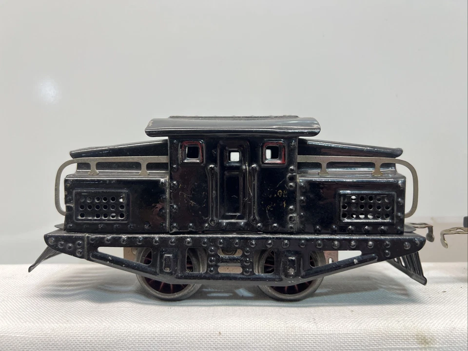 American Flyer Prewar Tinplate Black 1201 Electric Engine 4-Car Passenger Set - Image 2 of 4