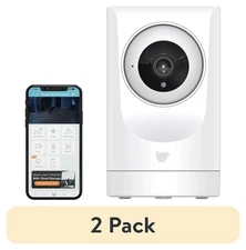 (2 Pack)  Purrsight 360° Smart Pet Camera, 1080P HD, Wireless, 2-Way Audio