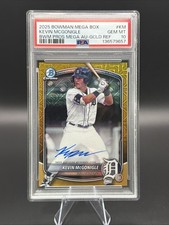 Kevin McGonigle 2025 Bowman Mega Box Chrome GOLD REFRACTOR AUTO 03/50 PSA 10 GEM
