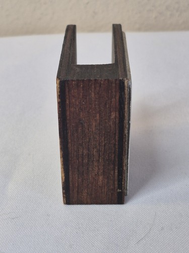 HEILAG OLAV NORWEGIAN Pewter & Wood Match Box Slide Holder And Vintage Match Box - Picture 4 of 5
