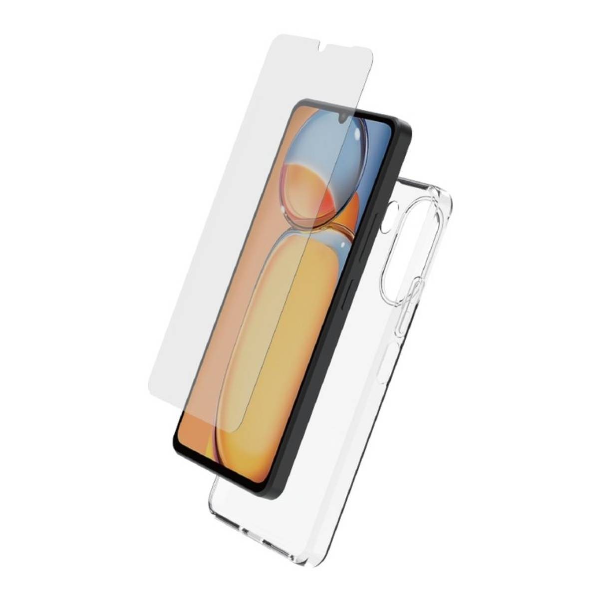 Accessoires Xiaomi Redmi 13C 4G 5G pack Starter Myway coque silicone et protection écran verre trempé