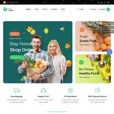 Health Food Store Website Design with Free VPS Web Hosting and Installation