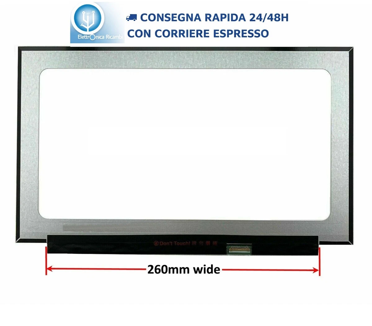Display LCD 15.6" Full HD Per Notebook HP - Compatibile Con Modelli 15-dw1074nl, 15-dw1075nl, 15-dw1076nl, 15-dw1077nl, 15-dw1080nl