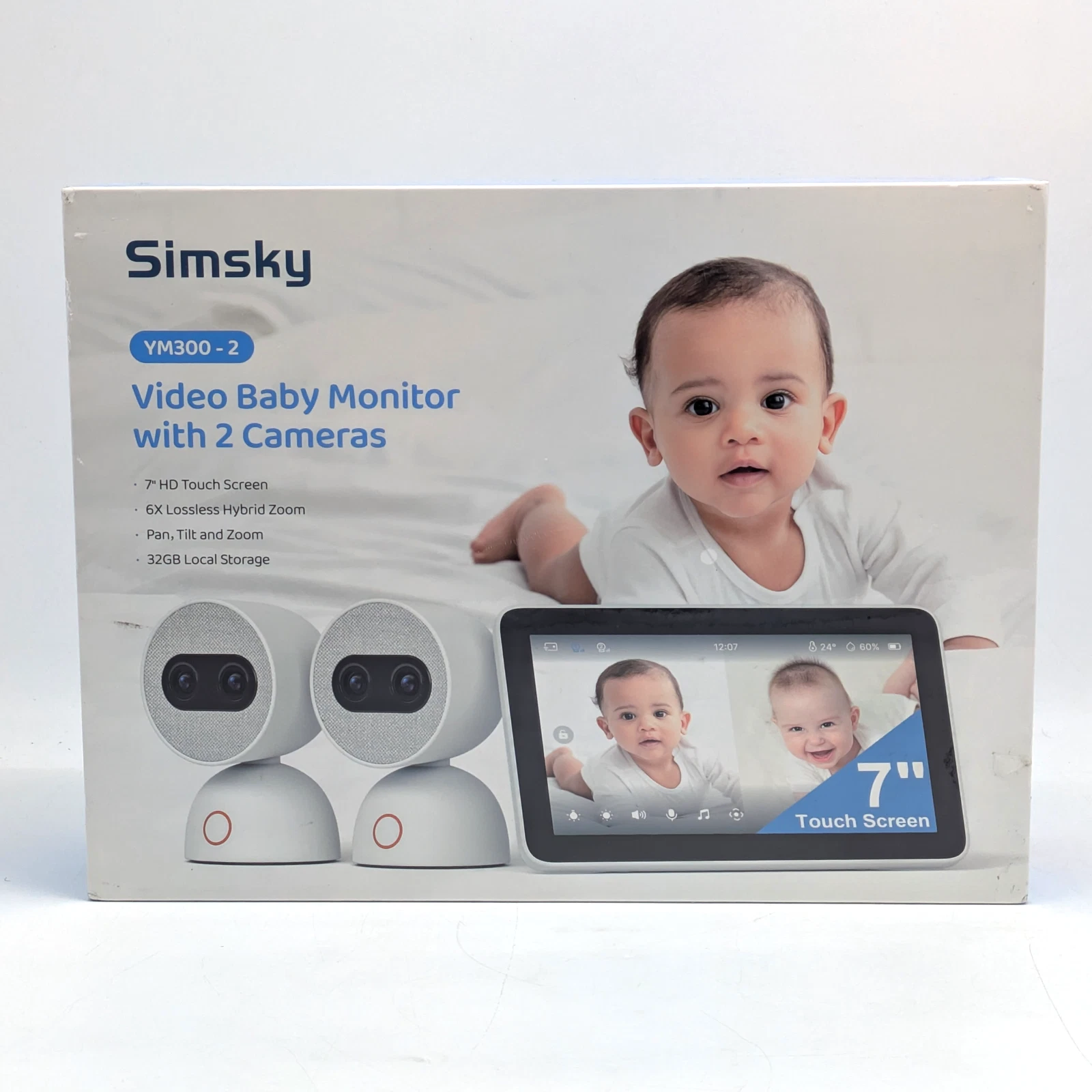 Simsky YM300-2 Video Baby Monitor 7" Touch Screen w/ Dual 4MP Cameras | White
Opens in a new window