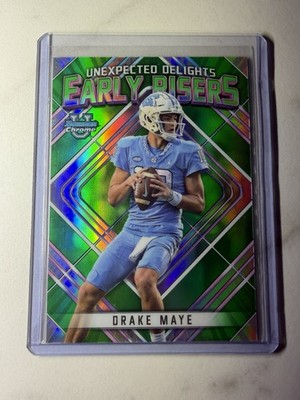 Drake Maye Patriots Bowman Chrome Early Risers Green /99