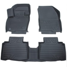 Floor Mats For 2015-2024 Ford Edge All Weather 3d Tpe Rubber Liners Black 3pcs