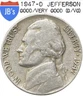 1947-D Jefferson Nickel 5c - Circulated Good/Very Good (G/VG)