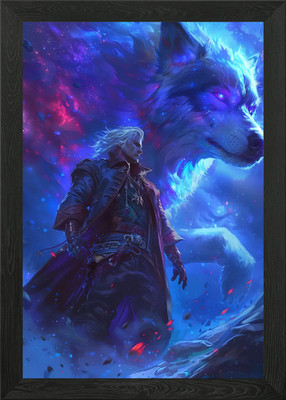 Wolf Wächter Gerahmtes Wandbild Poster Leinwanddruck Bild