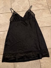Victoria's Secret Vintage Gold Label Satin Lace Slip Dress