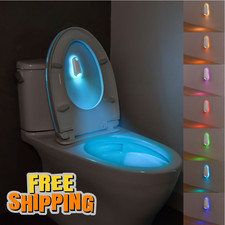 Toilet Night Light Motion Sensor RGB 7 Colour LED Bowl Bathroom Light