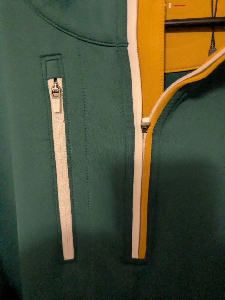 NUEVO CON ETIQUETAS Para hombres Walter Hagen P11 125th US Open Toda Temporada 1/4 Cremallera Talla XXL Verde Oscuro Foto 3 de 4