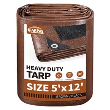 Tarp 5x12 Feet Small Tarps Heavy Duty Waterproof 10mil Multipurpose Protectiv...