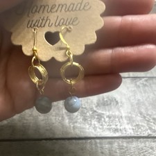 Handcrafted Yellow Gold Plated Dangle/Drop Ea...