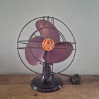 Vintage Calor French fan made of bakelite, red, circa 1950