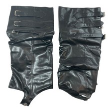 Punk Boot Covers Faux Leather gothic shoe rock emo metal steampunk gaiters spats