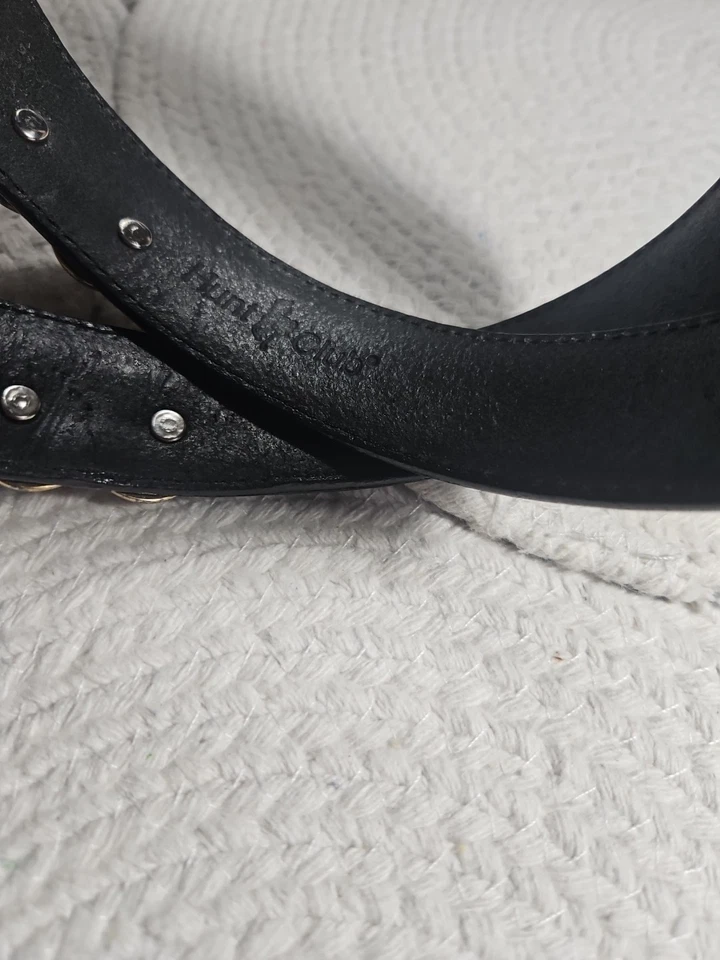 ВИНТАЖНЫЙ 1995 HUNT CLUB КОЖАНЫЙ РЕМЕНЬ СЕРЕБРИСТЫЙ Hart металлическая пряжка размер L - Изображение 3 из 4