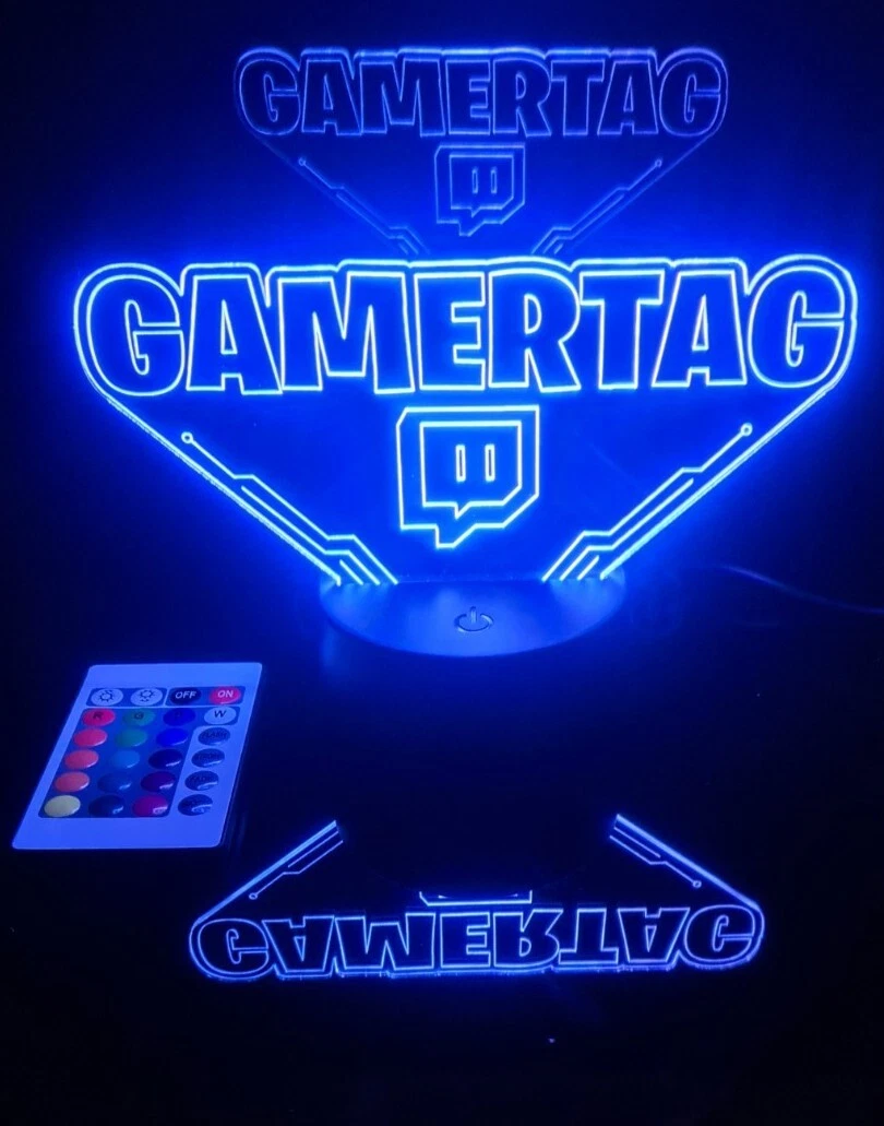 Personalised GAMER XBOX PS5 FOR FORTNITE FOR MINECRAFT TIKTOK LED