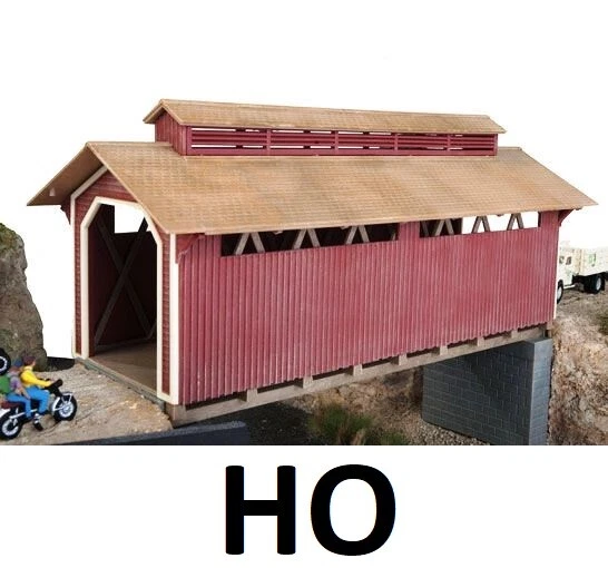 HO Scale - Willow Glen Covered Bridge "Building Kit" Walthers - 933-3652 - Image 3 of 4