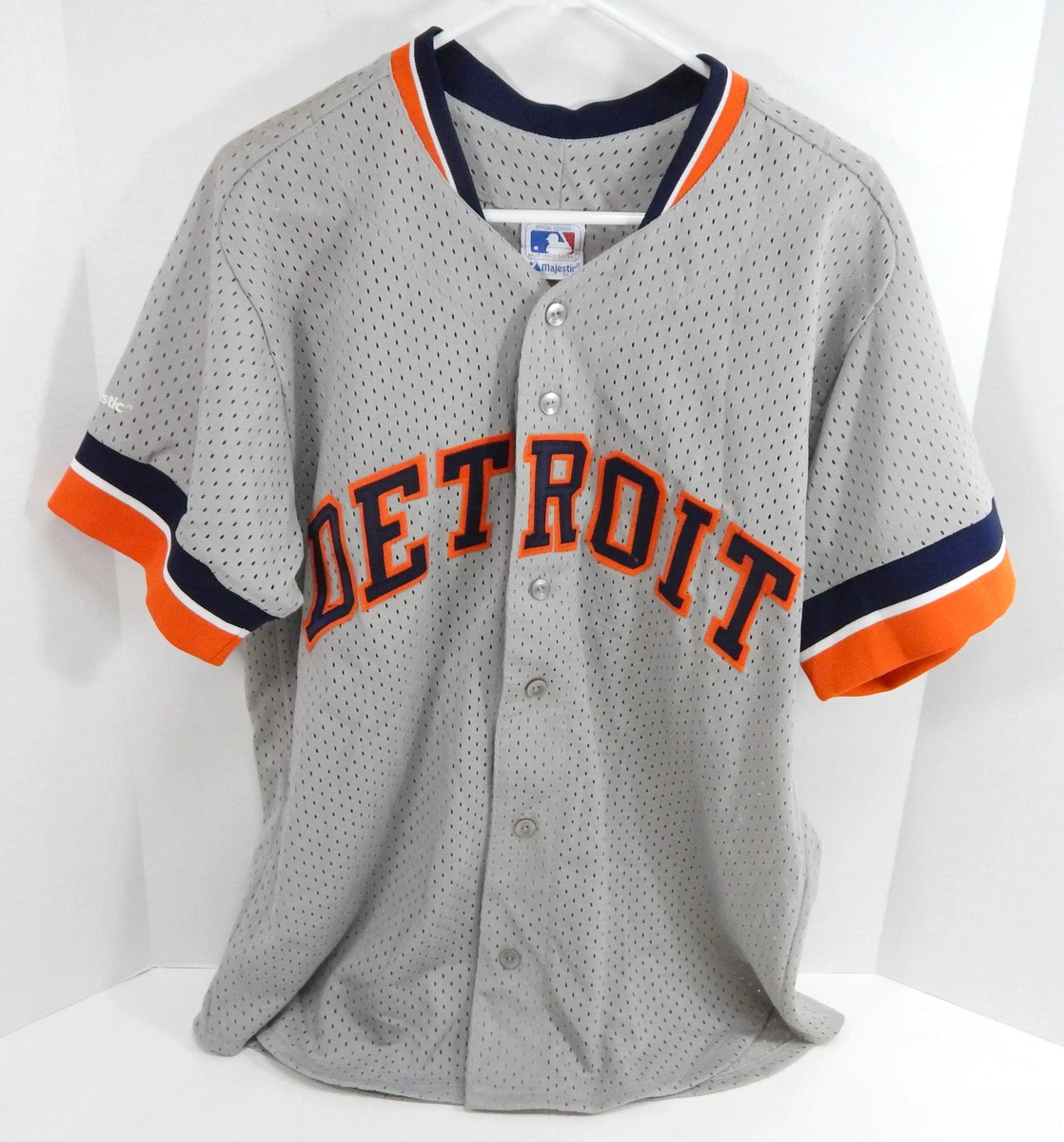 1990s Detroit Tigers Blank Game Issued Grey Jersey Batting Practice XL 772