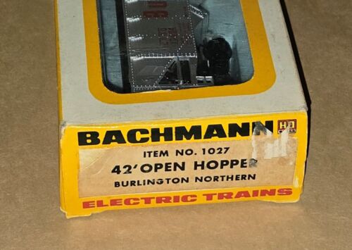 Bachmann 1027 Burlington Route 42' Open Quad Hopper Gray HO Scale RS-1 - Picture 4 of 7