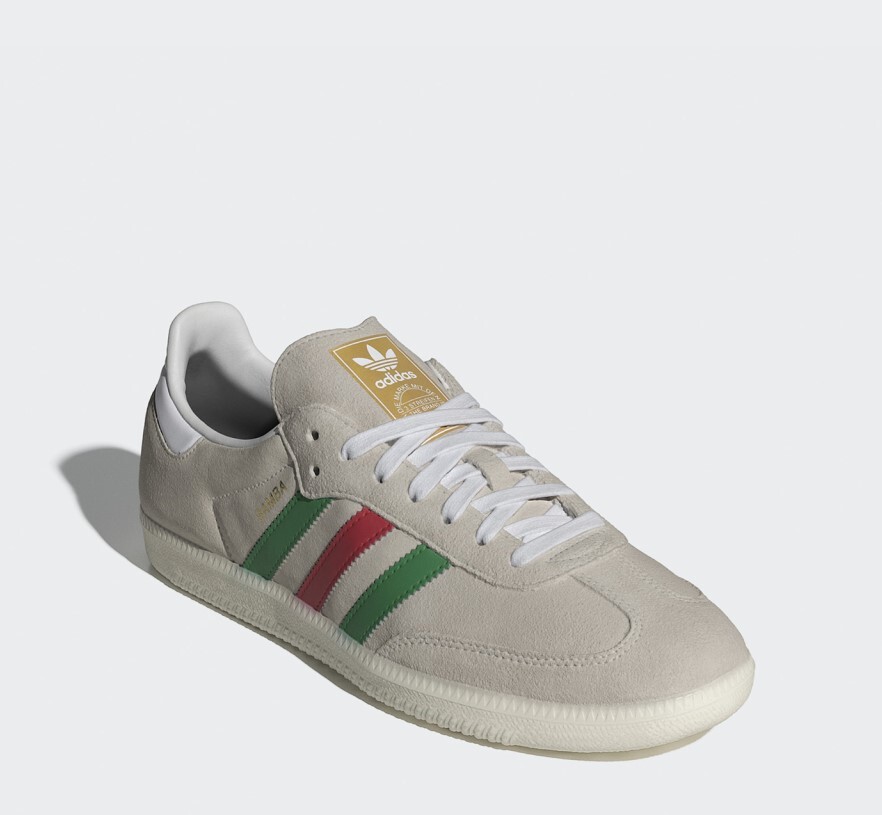 ADIDAS SAMBA OG GREY RED GREEN MEN'S SHOES IG1826 SUEDE | eBay