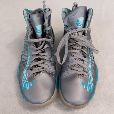 Nike Hyperdunk Mens 9.5 Wolf-Grey Turquoise Blue 2012 Basketball