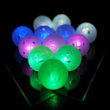 LED Light up Practice Golf Balls Glow in the Dark Hollow Plastic