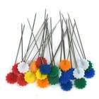 50x Sewing Pins 53mm Flat Head Pins Dark Plum Flower Patchwork Pins for Quilting