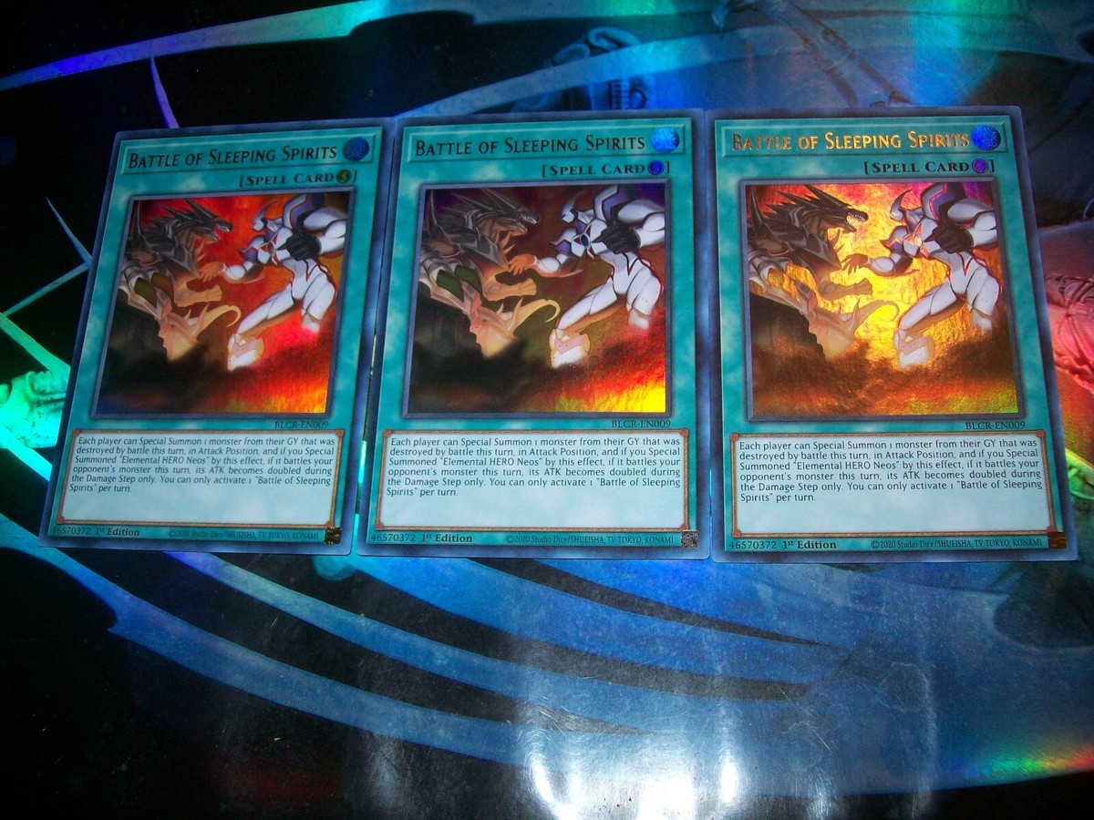 3x Battle of Sleeping Spirits 1st Edition Ultra Rare BLCR-EN009 Yu 