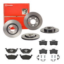 BREMBO BREMSSCHEIBEN Ø239mm + BREMSBELÄGE VORNE & HINTEN FÜR SKODA OCTAVIA 1 