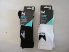 Mission Performance Crew Socks Heat-Release Tech 2-Pair, Size L, White or Black